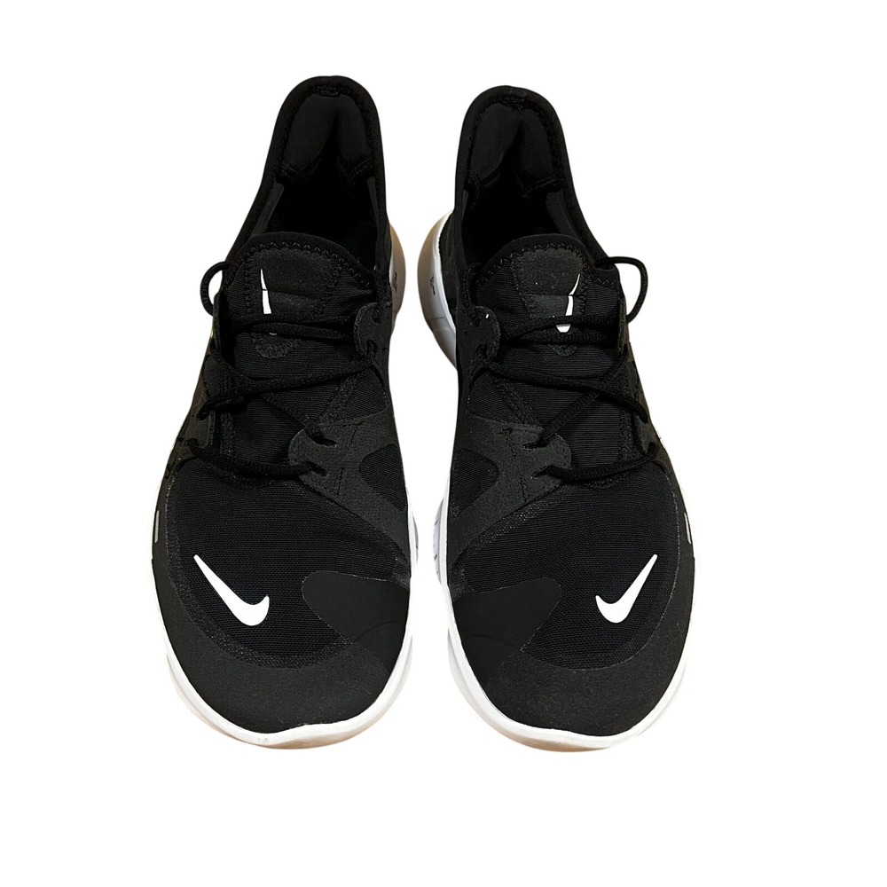 Nike Free RN 5.0 Mens Running Shoes Sneakers 8.5 Black White Volt Barefoot